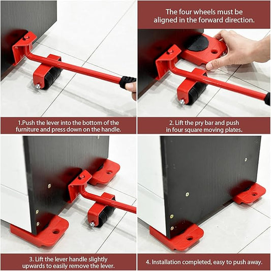 Herramientas Movimiento de rodillos para muebles pesados